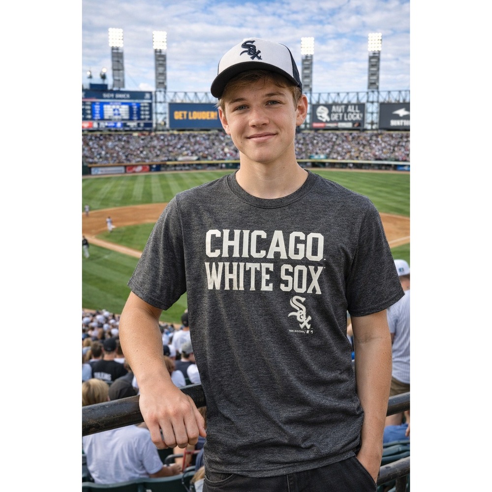 Chicago White Sox MLB Boys XL T-Shirt Gray Team‎ Athletics Baseball Tee NWT